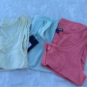Fashion Nova Ribbed Tank Tops Set